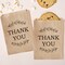 Big Dot of Happiness Rustic Leaves Thank You Kraft Brown Paper Treat Bags, Party Individual Greaseproof Paper Sandwich Cookie Bags - 25 Count